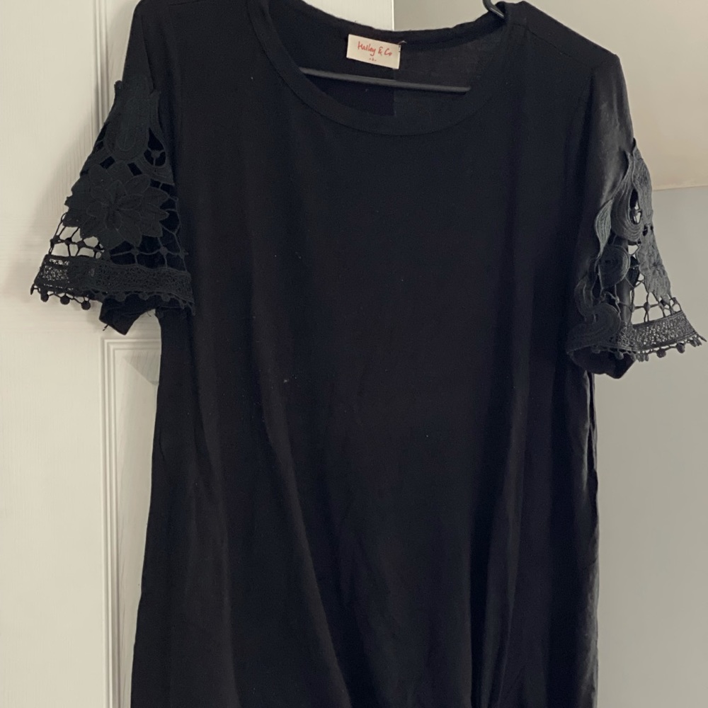 Black maternity blouse